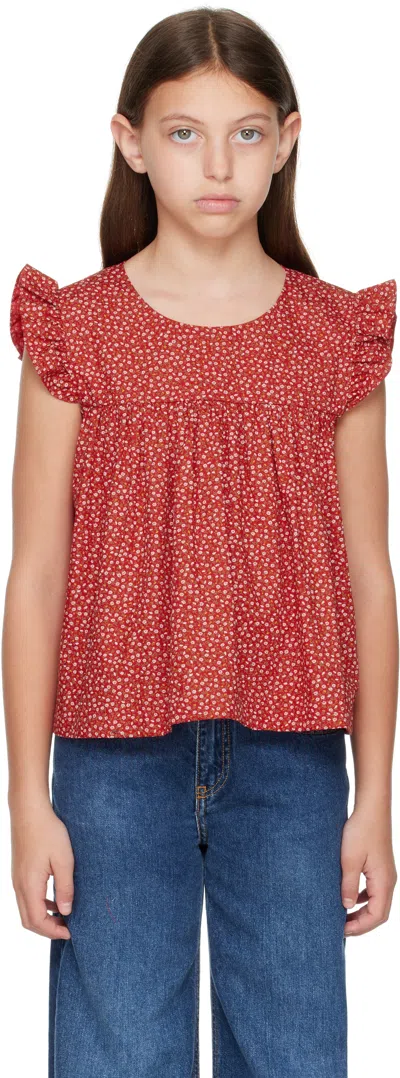 Broken Telephone Kids Red Pinnie Top