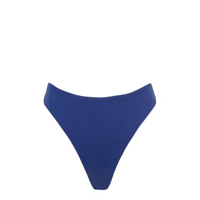 Bromelia Swimwear Caraiva Hi Waist + Leg Bottom In Blue