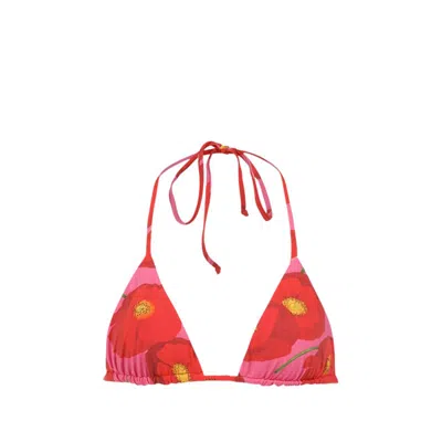 Bromelia Swimwear Gabriela Triangle Top In Red