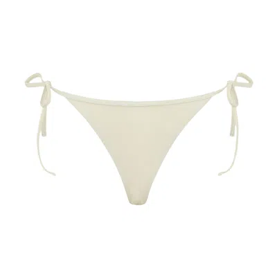 Bromelia Swimwear Gabriella Ribbed Bottoms In Coconut