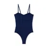 Bromelia Swimwear Guarujá Underwire One-piece In Navy