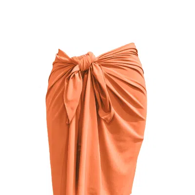 Bromelia Swimwear Praia Sarong In Orange