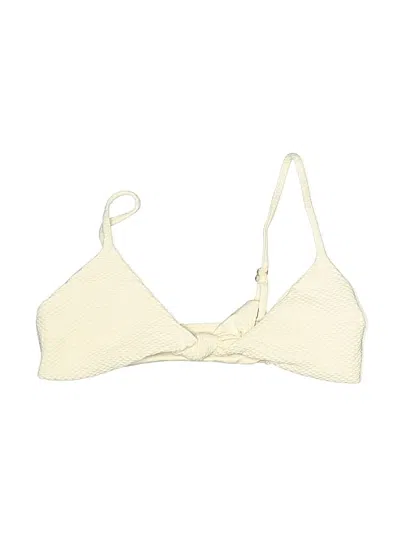Pre-owned Bromelia Swimwear Swimsuit Top Ivory Swimwear