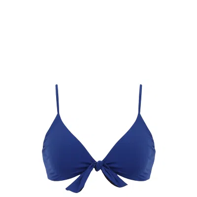 Bromelia Swimwear Vivianne Reversible Top In Blue