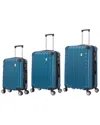 Bronco Polo Capri 3pc Lightweight Hardside Expandable Luggage Set