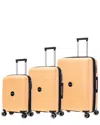 Bronco Polo Sky 3pc Expandable Luggage Set In Yellow