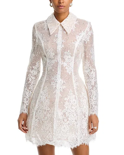 Bronx And Banco Adelaide Lace Mini Dress In White