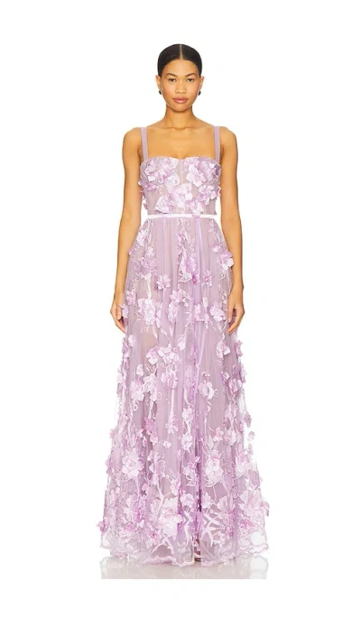 Bronx And Banco Anastasia Maxi Dress In Purple