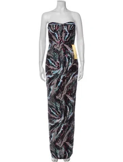 Pre-owned Bronx And Banco Animal Print Long Dress In Multi