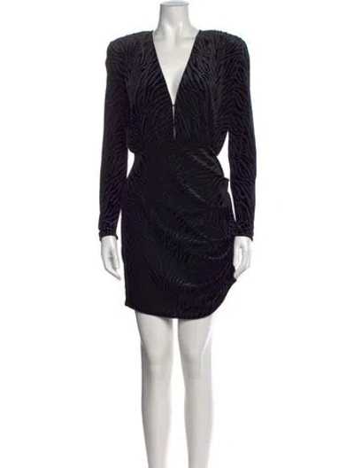 Pre-owned Bronx And Banco Animal Print Mini Dress In Black