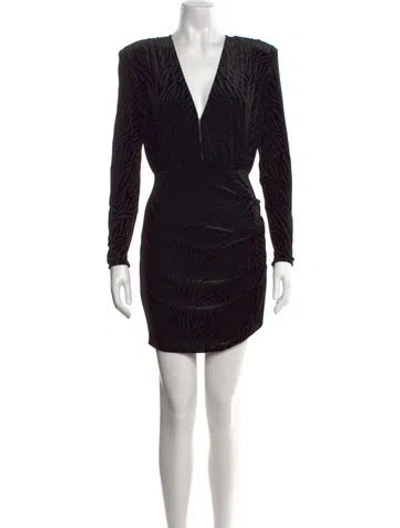 Pre-owned Bronx And Banco Animal Print Mini Dress In Black