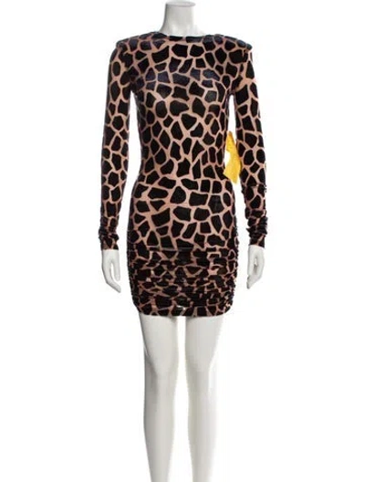 Pre-owned Bronx And Banco Animal Print Mini Dress W/ Tags In Multi