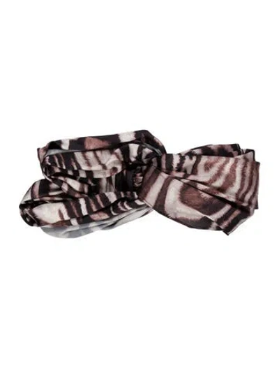 Pre-owned Bronx And Banco Animal Print Pleated Accents Bikini In Multi