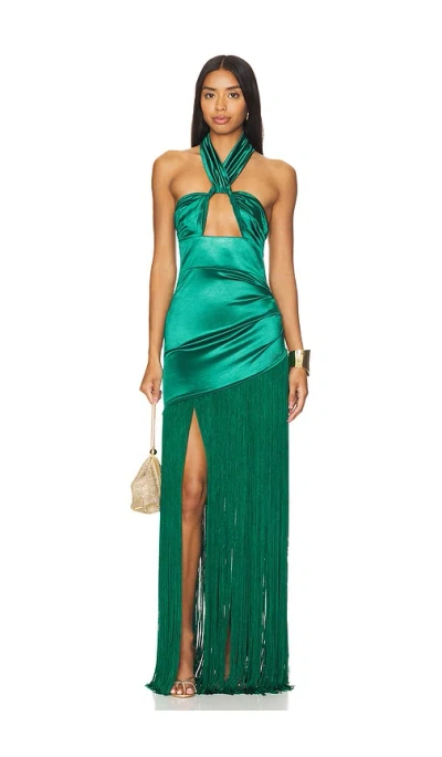 Bronx And Banco X Revolve Bali Gown In Dark Green