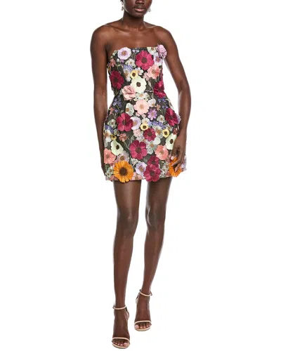 Bronx And Banco Bouquet Floral Mini Dress In Multi