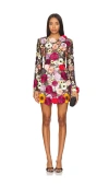 BRONX AND BANCO BOUQUET MARAYA LONG SLEEVE MINI DRESS