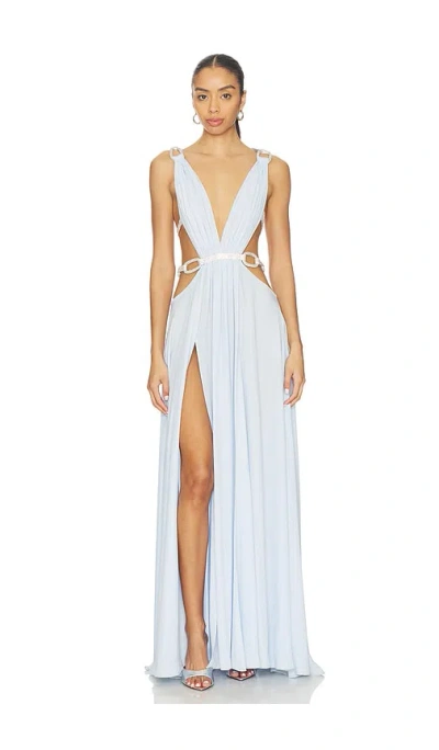 Bronx And Banco Brielle Diamond Gown In Blue