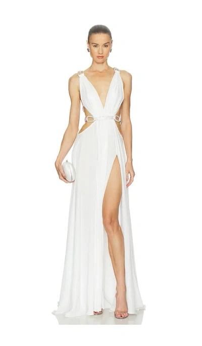 Bronx And Banco Brielle Diamond Gown In White