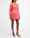 BRONX AND BANCO CASEY FLORAL LACE FIT-&-FLARE MINI DRESS