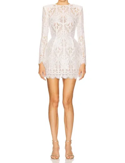 Bronx And Banco Casey Scalloped Lace Mini Dress In White