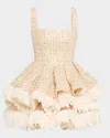 Bronx And Banco Catalina Mini Dress In Neutral