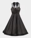 Bronx And Banco Charlotte Metallic Speckled Illusion Midi Dress
