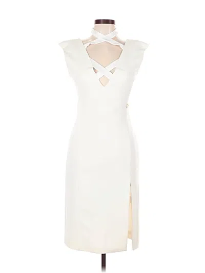 Pre-owned Bronx And Banco Cocktail Dress In White