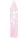Bronx And Banco Coco Halterneck Sequined Maxi Dress In Pink