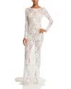 Bronx And Banco Colette Blanc Lace Gown In White