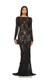 Bronx And Banco Colette Gown In Black