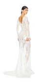 Bronx And Banco Colette Blanc Lace Gown In 화이트