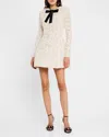 Bronx And Banco Courtney Blanc Bow-front Lace Mini Dress In White