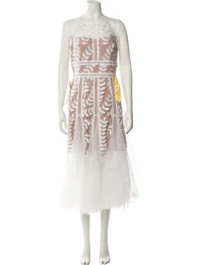 Pre-owned Bronx And Banco Crew Neck Midi Length Dress W/ Tags In Multi