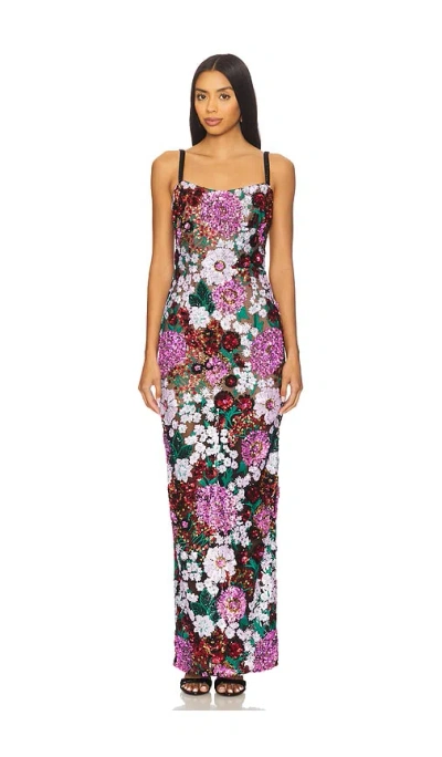 Bronx And Banco Dahlia Gown In Multi