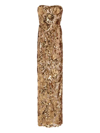 Bronx And Banco Dahlia Gown In Brown