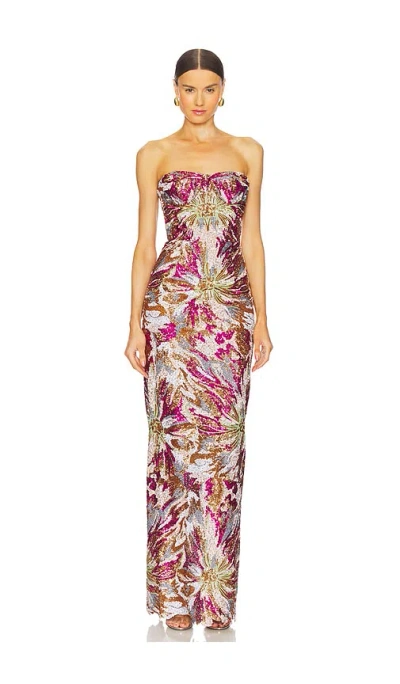 Bronx And Banco Dahlia Maxi Dress In 碎花
