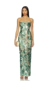Bronx And Banco Dahlia Maxi Dress In Green