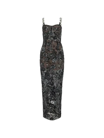 Bronx And Banco Dahlia Sequin-embellished Maxi Dress In Black