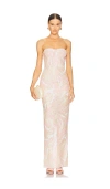 Bronx And Banco Dahlia Strapless Maxi Dress