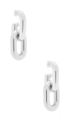 Bronx And Banco Double Link Earrings In Metallic