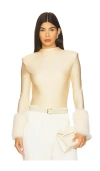 Bronx And Banco Eleanor Bodysuit In Neutral