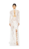 Bronx And Banco Eleanor Lace Gown In White