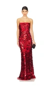 BRONX AND BANCO FARAH STRAPLESS GOWN