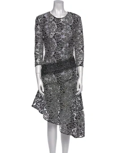 Pre-owned Bronx And Banco Floral Print Long Dress In Multi