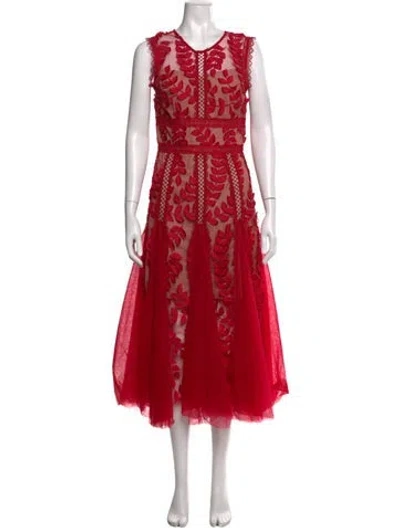 Pre-owned Bronx And Banco Floral Print Midi Length Dress