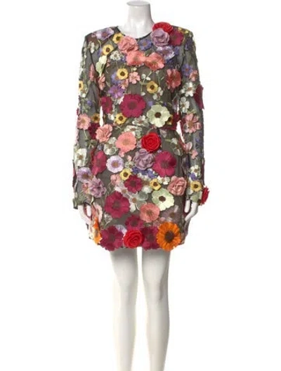 Pre-owned Bronx And Banco Floral Print Mini Dress In Multi