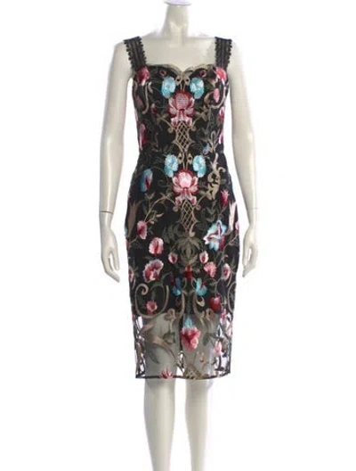 Pre-owned Bronx And Banco Floral Print Mini Dress In Neutral