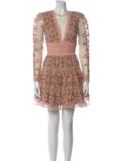 Pre-owned Bronx And Banco Floral Print Mini Dress In Pink