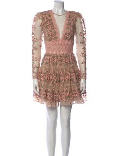 Pre-owned Bronx And Banco Floral Print Mini Dress In Pink