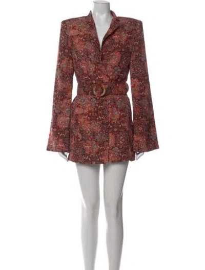 Pre-owned Bronx And Banco Floral Print Mini Dress In Red